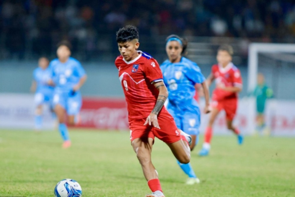 मैत्रीपूर्ण फुटबलमा नेपालले भारतलाई हरायो, साम्बाको २ गोल