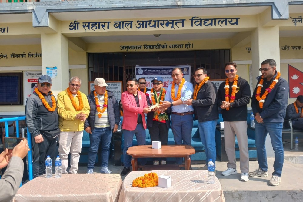 तमु धीं यूके तथा सहारा यूके, हङकङ र अस्ट्रेलियाको टोलीद्वारा विद्यालयलाई सहयोग