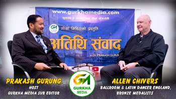 Mr Allen Chivers with Prakash Gurung