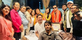बेलायत निवासी राजशान्तिलाई लमजुङ कलाकार समाजको स्वागत, सम्मान