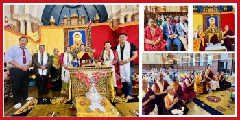 बुद्धिस्ट गुम्बा रेडिङ यूकेमा प्रसिद्ध गुरुबाट बुद्ध शिक्षा प्रवचन र अभिषेक प्रदान कार्यक्रम सम्पन्न