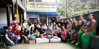 त्रिवि रोट्र्याक्ट क्लबद्वारा अपाङ्ग पुनर्स्थापना केन्द्रलाई सहयोग