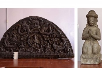 बेलायतबाट दुई पुरातात्विक कलात्मक सामग्री नेपाल फिर्ता पठाइयो 