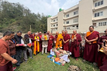काठमाडौँमा गुरुङ लामा बौद्ध धर्म समाजको कार्यालय भवन शिलान्यास 