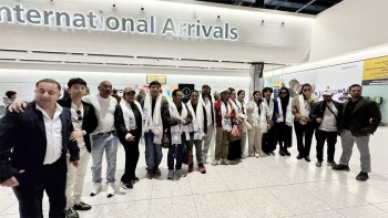 'दोस्रो इन्टरनेसनल नेपाली फिल्म अवार्ड-२०२५' का लागि बेलायत आइपुगे कलाकारहरु