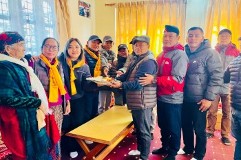 करापु लमजुङ तमु समाजलाई यूके निवासी समाजसेवी भोजबहादुरको परिवारद्वारा १४ लाख सहयोग