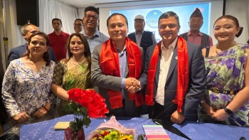 कुलमान घिसिङसँग एनआरएनए यूकेको ‘मिट एण्ड ग्रिट’ कार्यक्रम