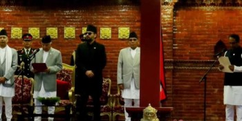 नेपालका नवनियुक्त उद्योगमन्त्री साहले लिए शपथ