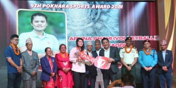 पोखरा स्पोर्टस अवार्डः भलिबलका अरुणा र विश्वास बने वर्ष खेलाडी