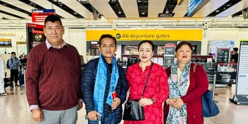 बेलायतको कार्यक्रम सकेर स्वदेश फर्किए प्रितम गुरुङ 