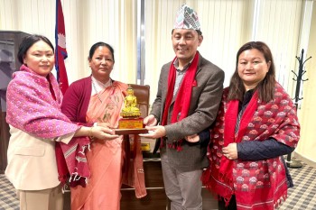 क्वोने घोताने घोन्डे तमु समाज यूकेको टोलीलाई पोखराकी उपमेयरद्वारा स्वागत