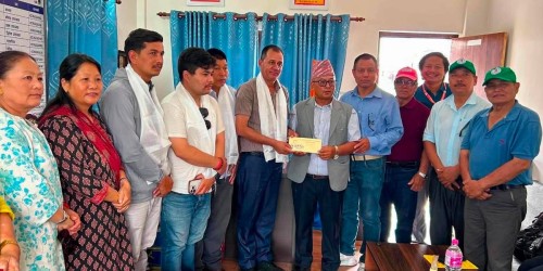 विपद् व्यवस्थापनका लागि अन्नपूर्णलाई तमु धिं नेपालको ३ लाख