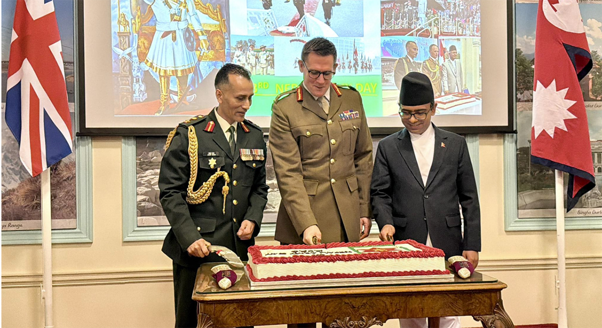 नेपाली दूतावास लन्डनमा २६३औँ सेना दिवस मनाइयो