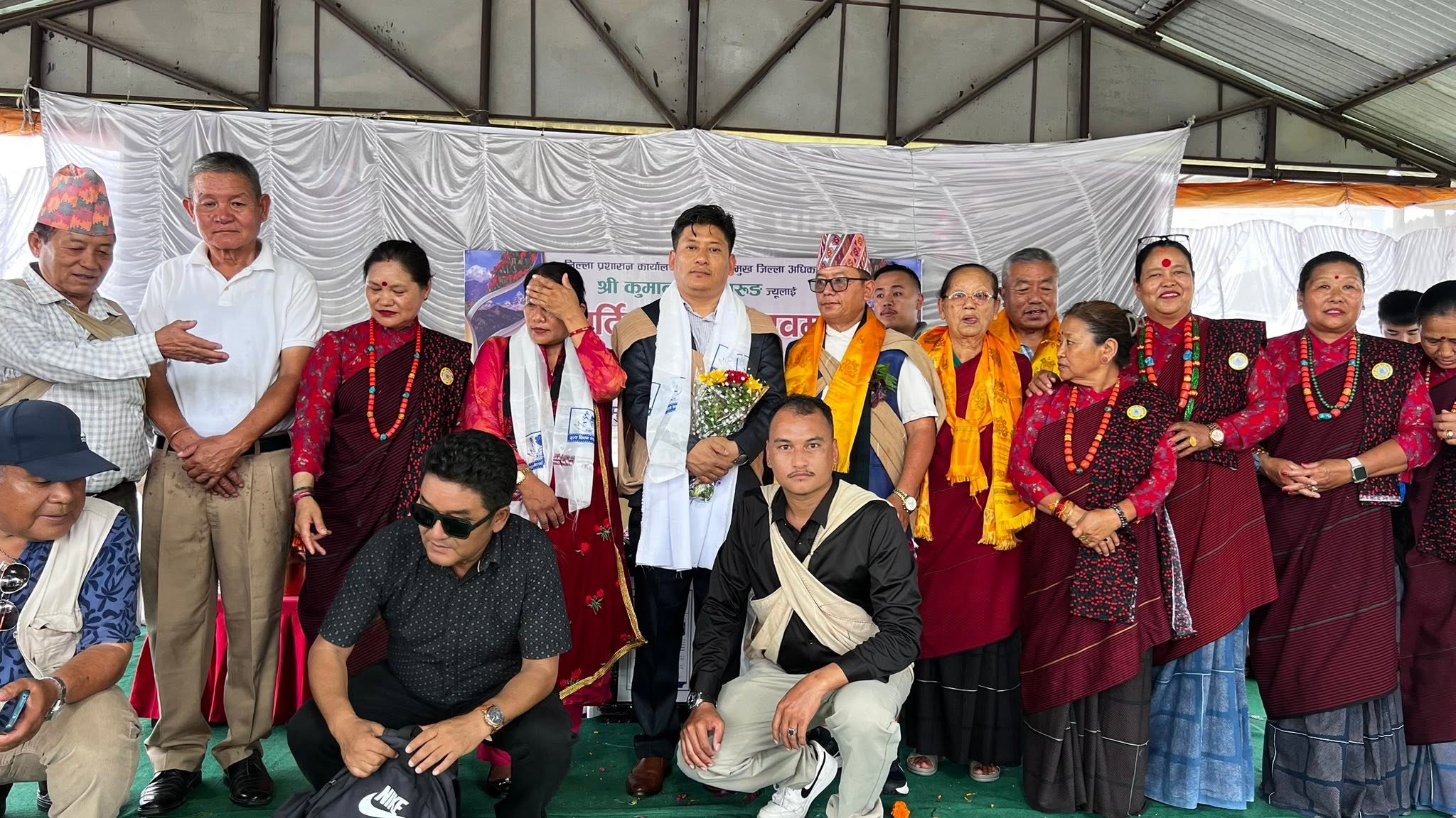 तमु धिं नेपालद्वारा कास्कीका प्रजिअ कुमानसिंह गुरुङलाई भव्य स्वागत  
