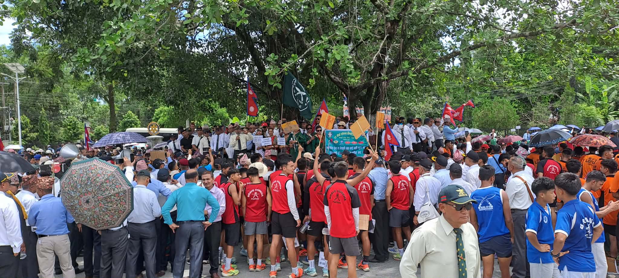 भारतीय सेनामा पुनः भर्ती खुलाउनुपर्ने मागसहित पोखरामा प्रदर्शन