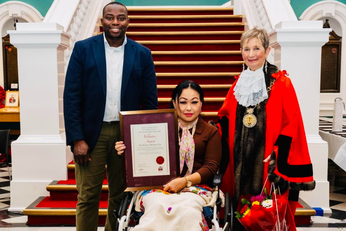 सामाजिक कार्यकर्ता शिम्मीलाई यूकेमा सिभिक अवार्ड